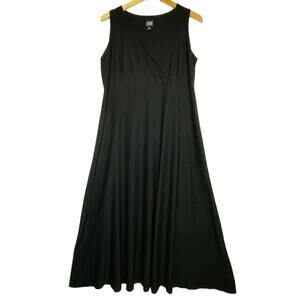 EILEEN FISHER Vintage Made in the USA Women’s Black Knit Maxi Dress
